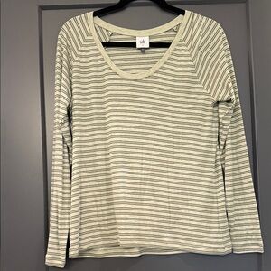 Cabi Women's Game Tee Striped Long Sleeve